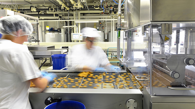 工廠生產線產品包裝過程示意圖