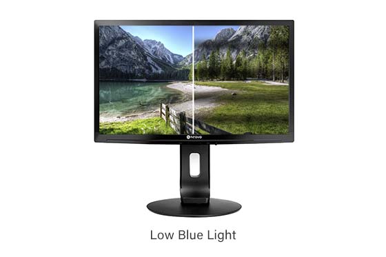 LE-24E ergonomic monitor features eye comfort.