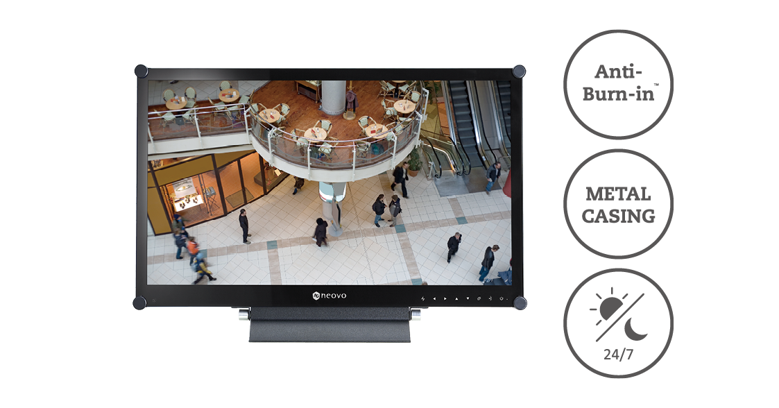 The RX-24E security monitor with durable and reliable product designs for 24/7 operations.