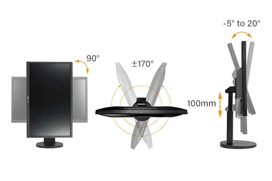 LH-24 ergonomic monitor features ergonomic stand design.