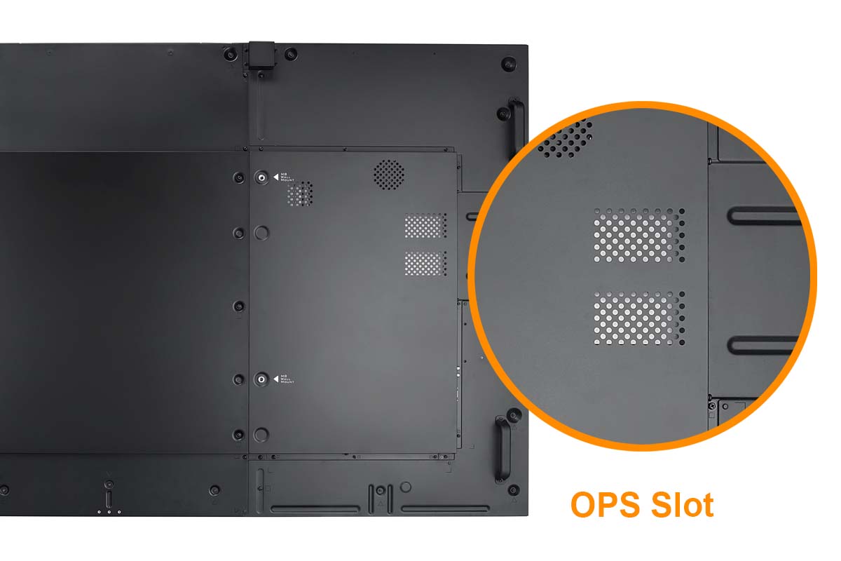 The QM-Series's 4K digital signage displays are OPS slot ready