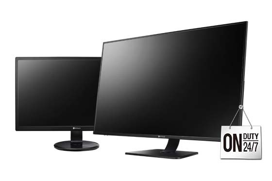 The SC-19E surveillance monitor Uses a commercial-grade panel for continuous 24/7 operation