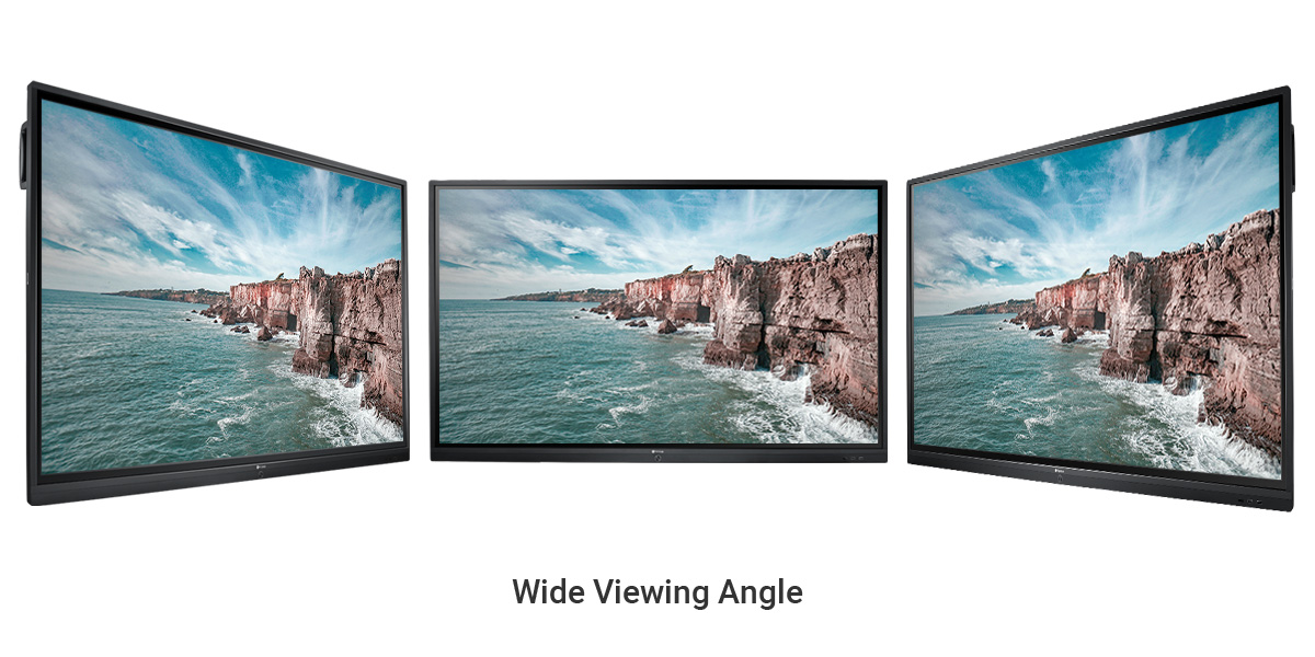 Meetboard IFP-Series interactive displays feature 4K UHD resolution with 178 degree wide viewing angle
