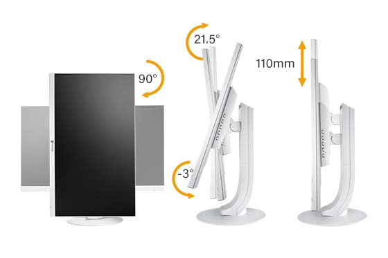 MD-Series clinical review monitors are with ergonomic design for tilt, pivot, swivel and height adjustment