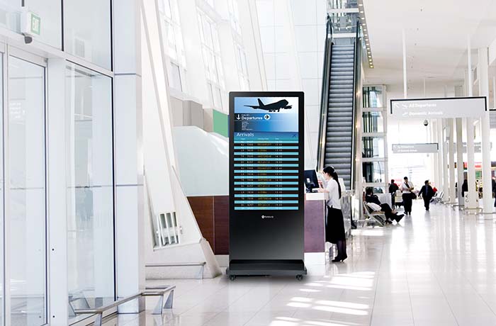 AG Neovo's freestanding kiosk is shielded by metal housing