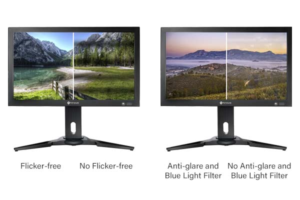 FS-Series bezel less monitors feature eye comfort
