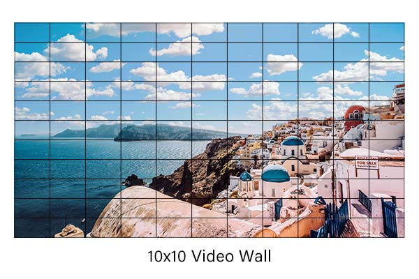 VW-55H extremely narrow bezel video wall display UniWall functions create video walls up to 10x10 displays