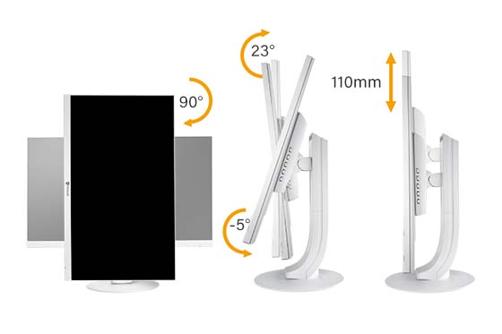 MD-2402 AVIELSEITIGER MONITOR Ergonomischer Monitorfuß