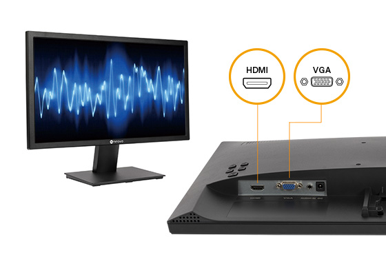 24-Inch Full HD Monitor integrates HDMI, VGA and speakers