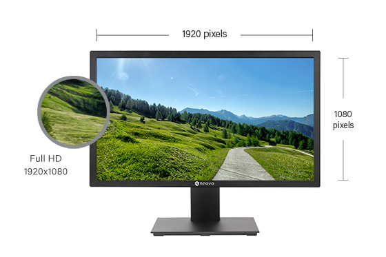 24-Inch Full HD Monitor features 1920 x 1080 resolution
