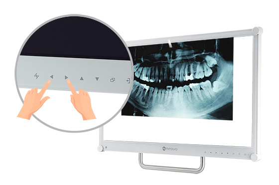 DR-24G Quick Switch to X-ray Viewing Mode 24-inch dental monitor