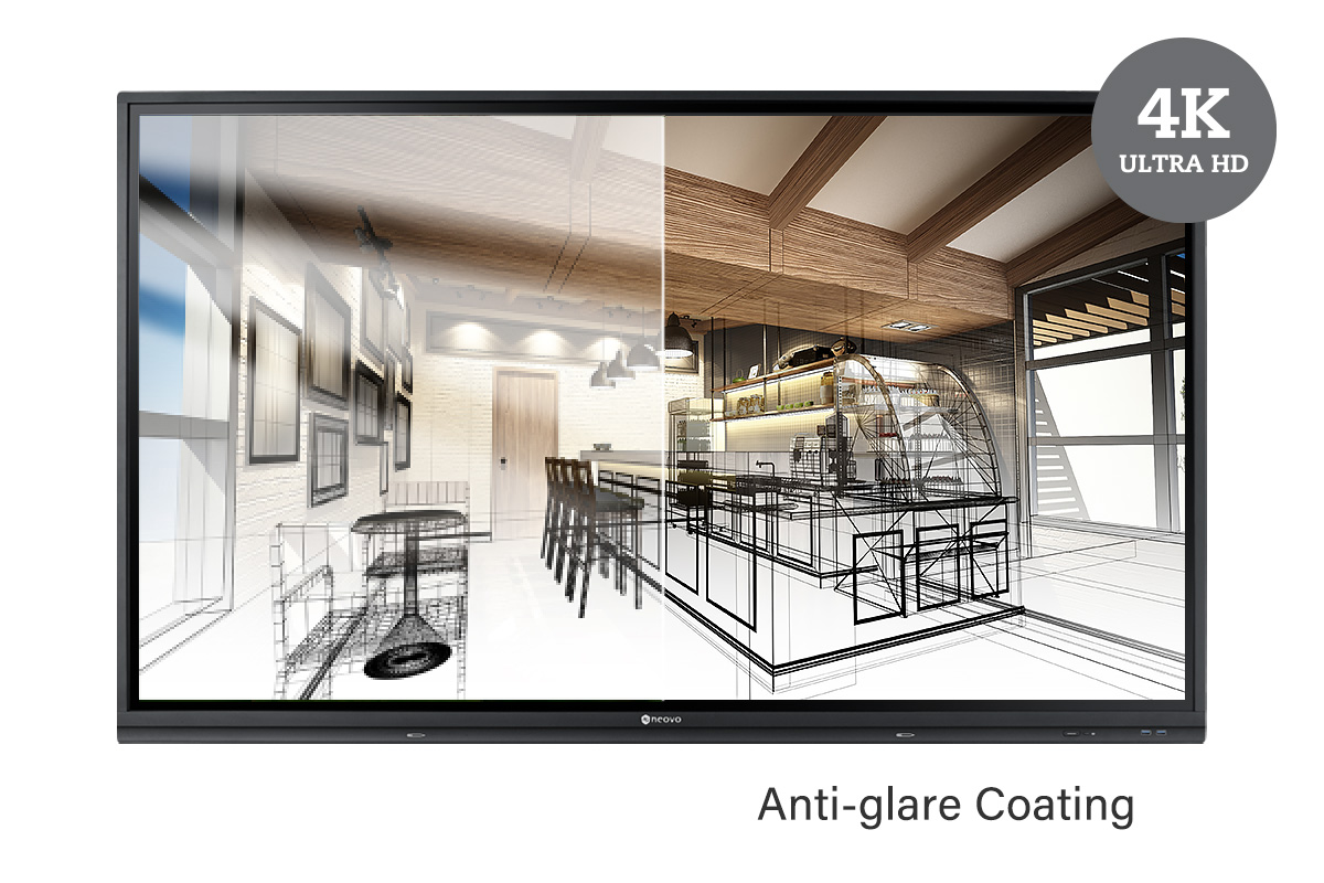 Meetboard IFP-6503 商用互動式電子白板提供4K UHD 超高畫質解析度