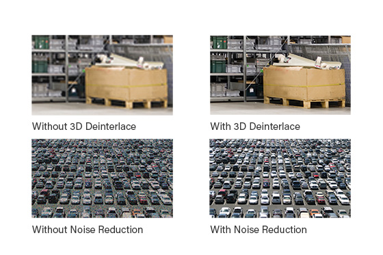 PM-3202 slim bezel digital signage display has an embedded image enhancer with 3D deinterlace and noise reduction