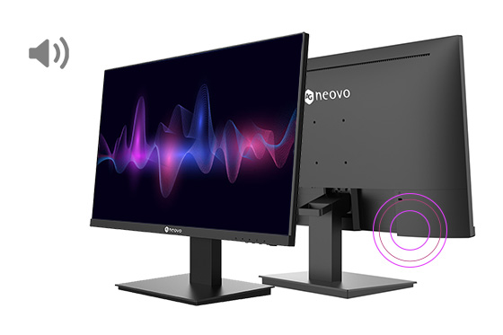 LA-2402 24-inch Full HD LCD Monitor integrates dual speakers