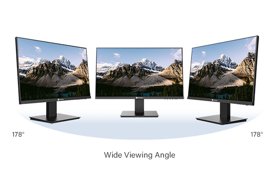LA-2402 bezel less monitor features wide viewing angle