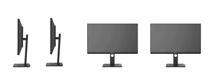 DW-Series USB-C monitor features pivot, swivel, tilt and height adjustment ergonomic stand