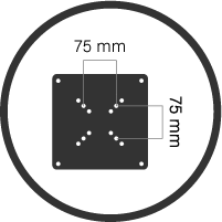 75 x 75mm VESA mount