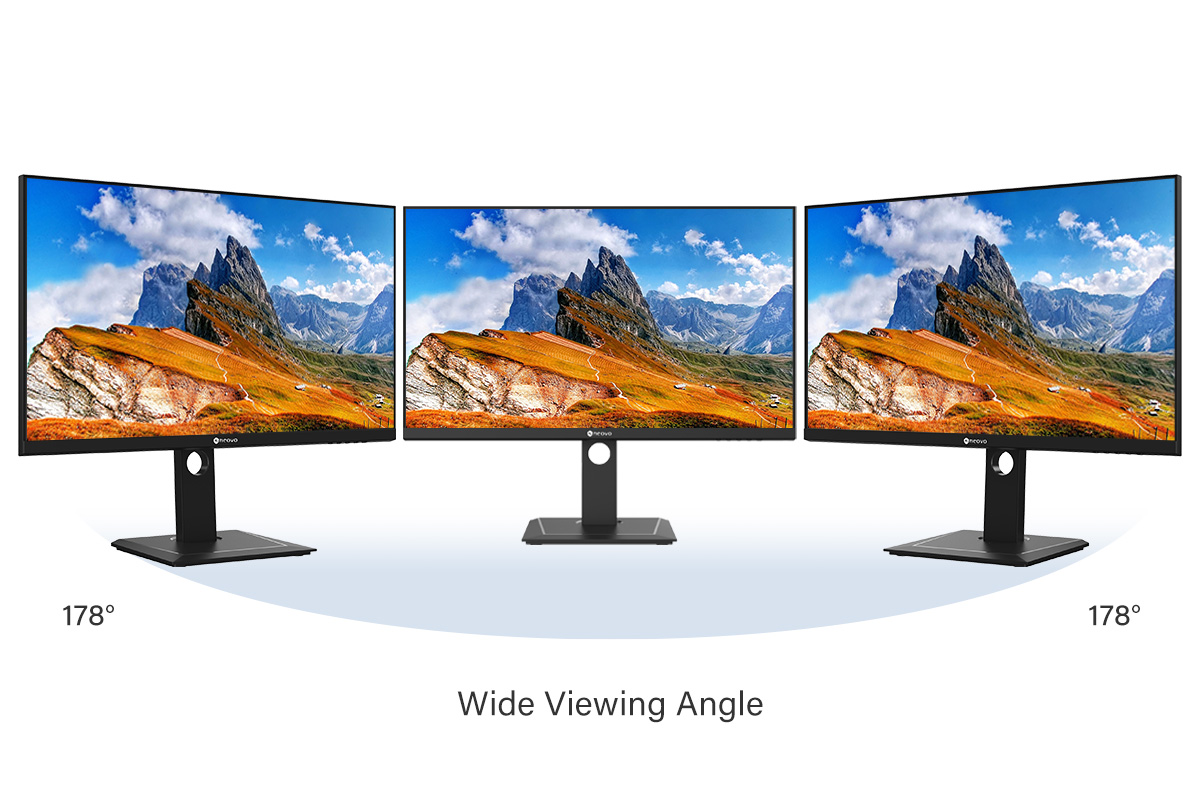 EM2401QC 24'' 1440P USB-C monitor adopts IPS wide viewing angle panel