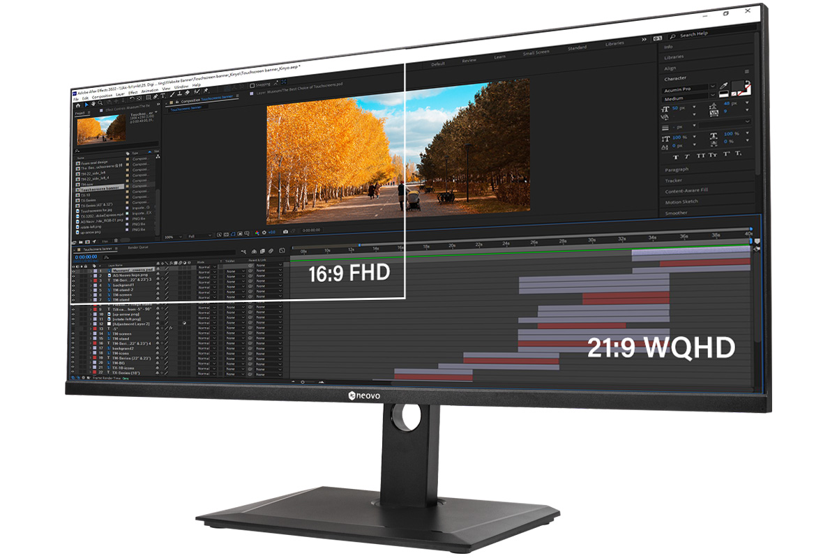 EM3401UQC USB-C monitor features PIP and PBP functions
