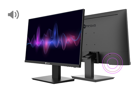 LA-2702 27-inch Full HD LCD Monitor integrates dual speakers
