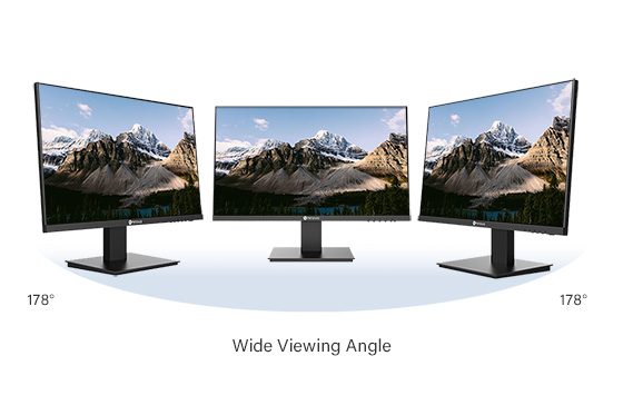 LA-2202 22-Inch Full HD LCD Monitor adopts wide viewing angle panel