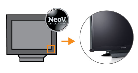 NeoV 光學玻璃全平面貼合設計示意圖