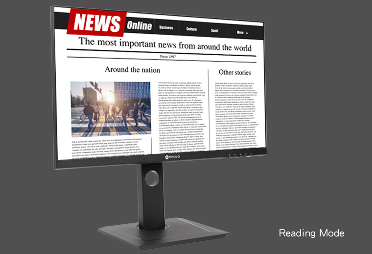 EM-Series graphic design monitor provides Reading mode