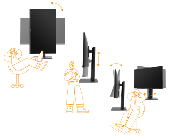 MH 系列無邊框影音娛樂螢幕符合人體工學設計示意圖_手機版