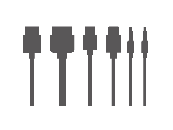 a variety of cable connections