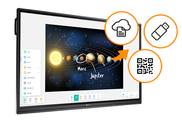 Meetboard_File sharing_USB_Cloud_QRcode