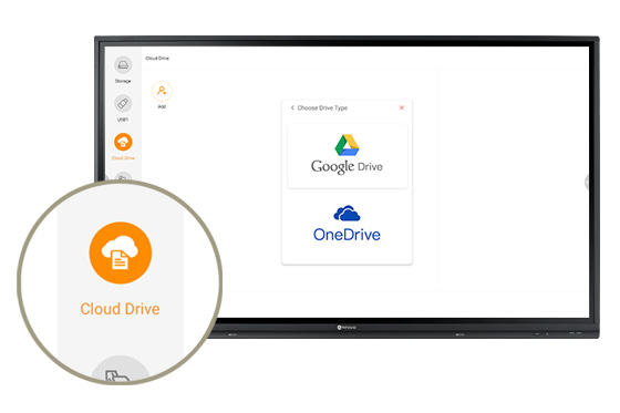Cloud Drive portals are offered by interactive displays for business scenarios