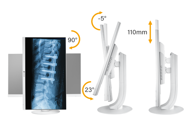 AG Neovo clinical review monitors equip ergonomic stands