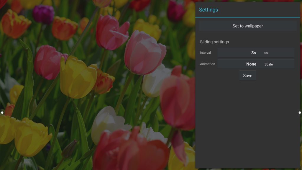 the wallpaper settings