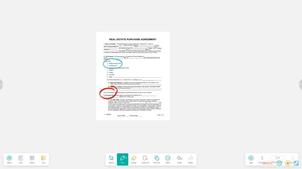 Importing PDF file into Meetboard Whiteboard App_Screenshot