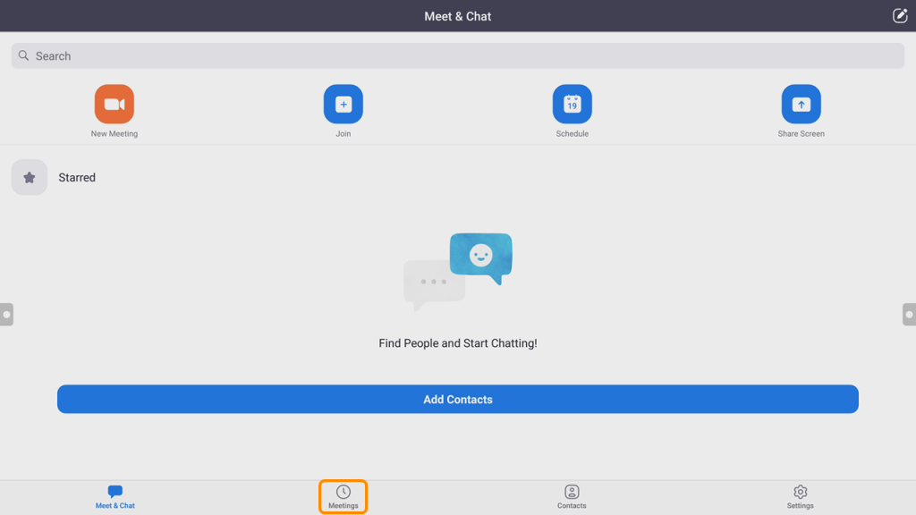 open a Zoom meeting on Meetboard