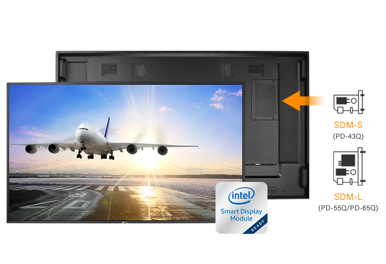 4K 專業級商用顯示器 Intel® SDM 智慧顯示模組應用圖示
