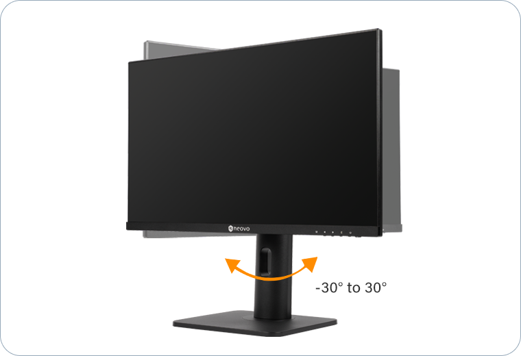 MH2703 27'' LCD monitor features swivel function