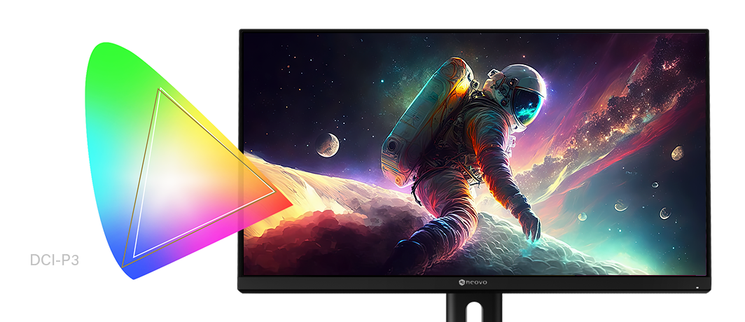 AG Neovo EM2451 24 inch 4k monitor with 100% sRGB color coverage