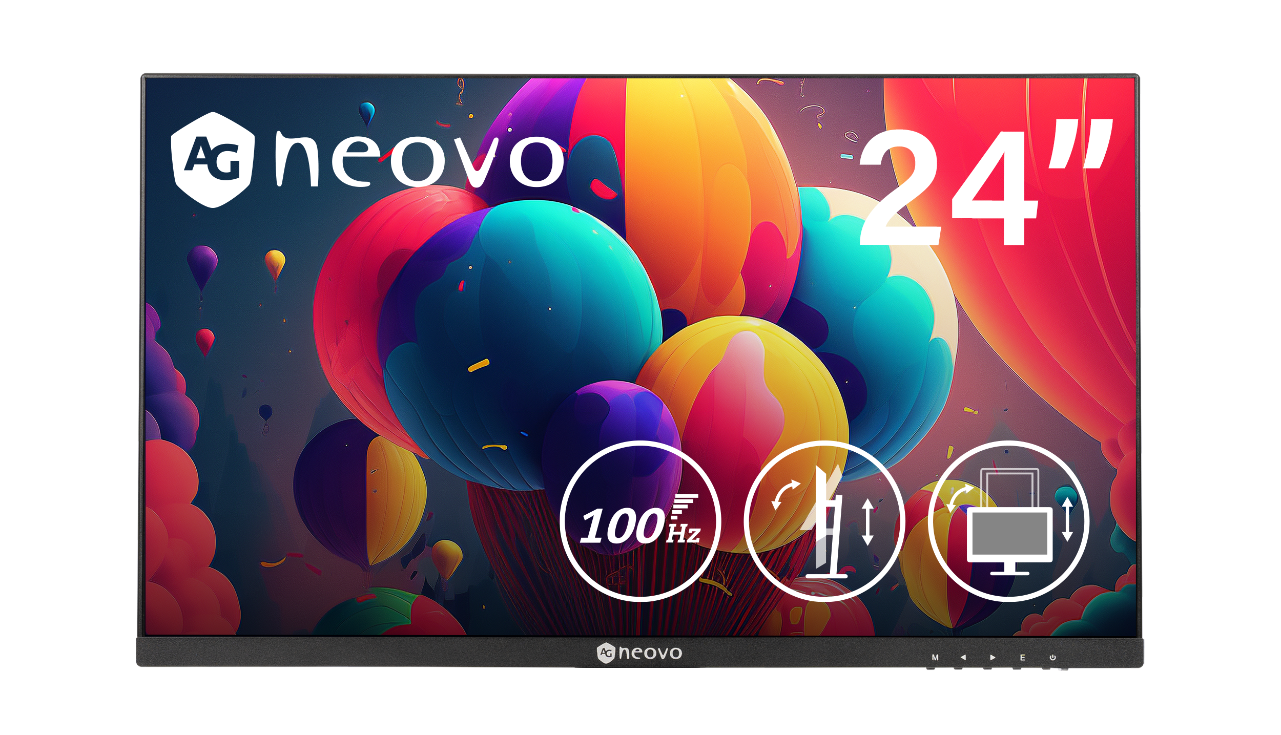 AG Neovo MH2403 100hz 24 inch monitor with height adjustable stand