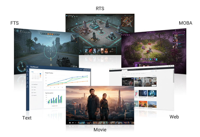 AG Neovo 144hz Full HD 1080P LCD Monitor provides game mode, text mode, movie mode.