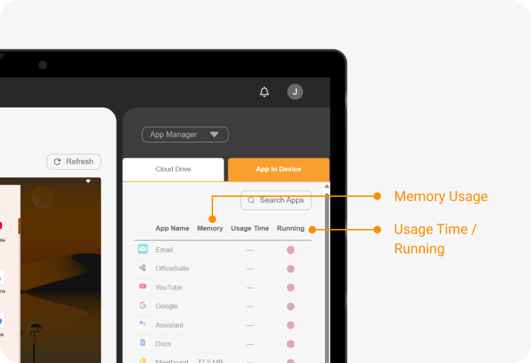 Neovo Manager 裝置內應用程式介面
